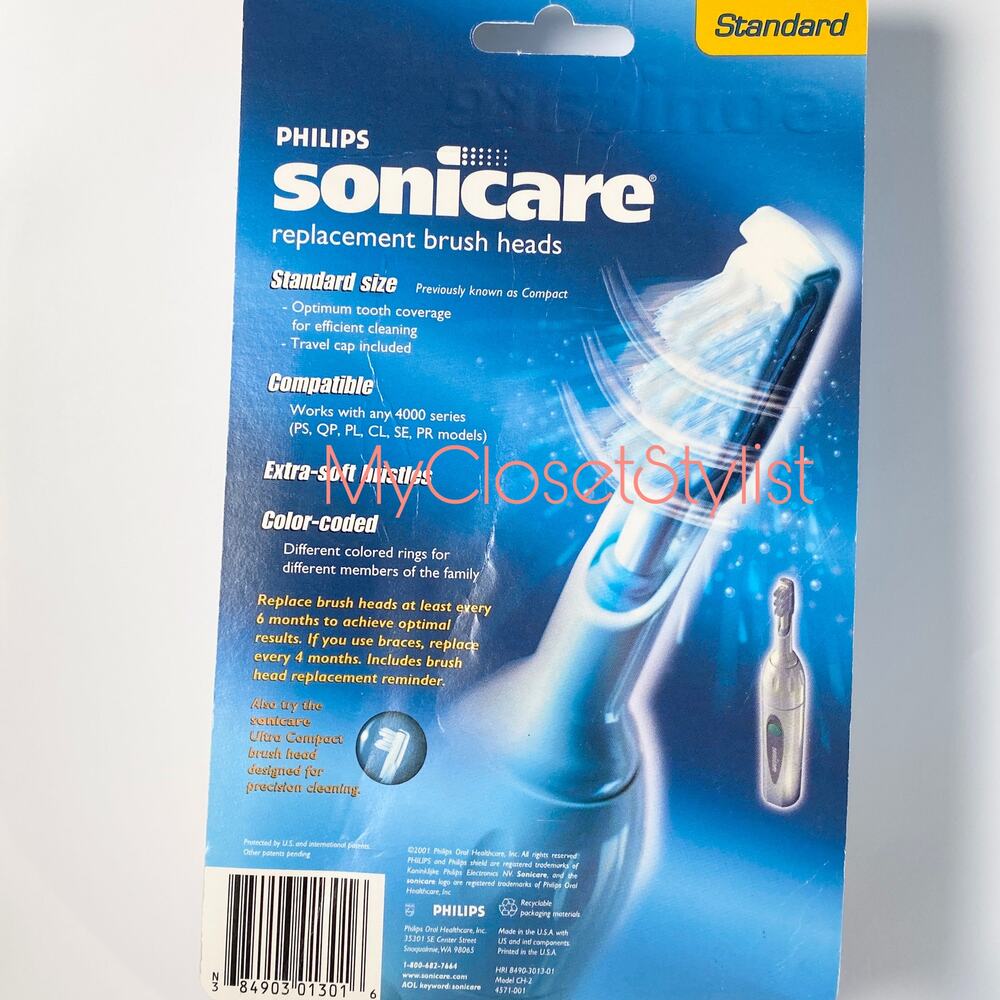 Philips Sonicare Replacement brush head NEW! older model 4000 PS QP PL CL SE PR - Picture 4 of 6